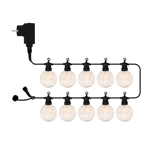 Sirius Guirlande lumineuse Luke Starter Set 10 LED claires extérieur 5 m noir