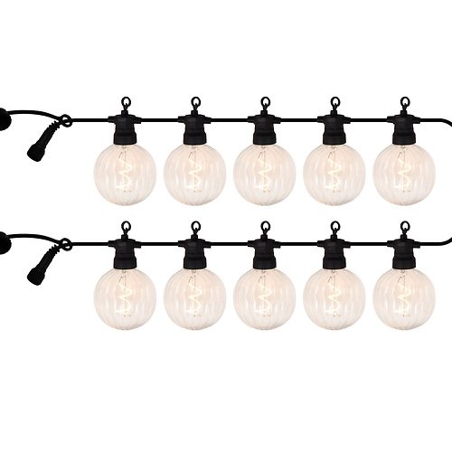 Sirius light chain Luke extension 10 LED clear outdoor 5 m black