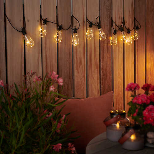 Cadena de luces LED para fiestas Sirius Lasse Solar Starter Set 10 x 5 LED 5,5 m negro