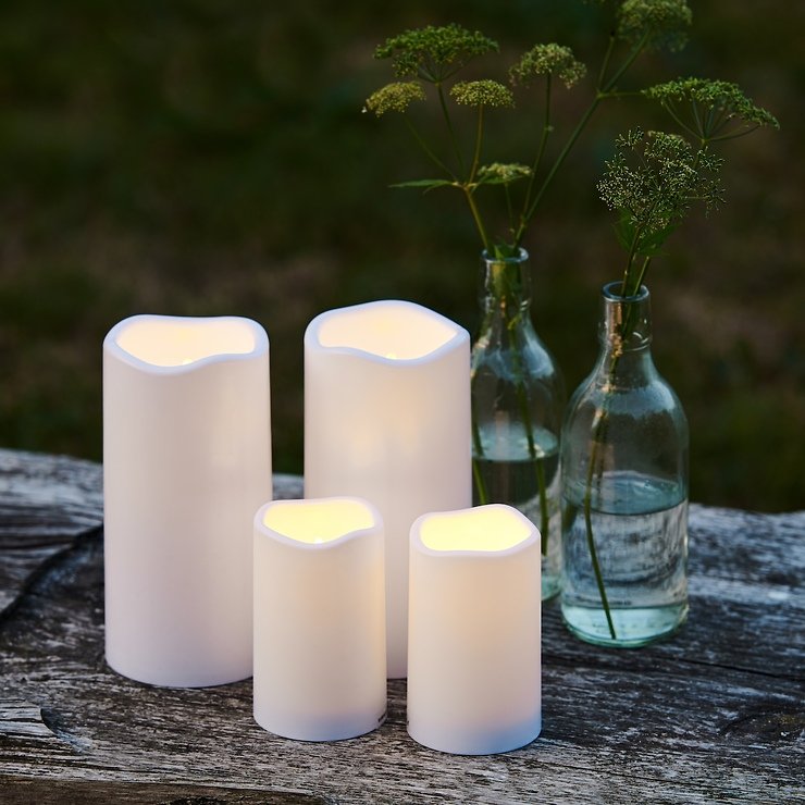 Sirius LED Kerze Storm outdoor 7,5x12,5cm Kunststoff weiß - Thumbnail 3