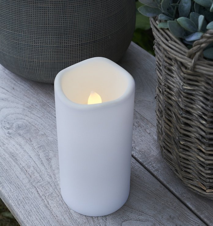 Plastikowa świeca Sirius LED Storm 10x20cm biała na zewnątrz - Thumbnail 1