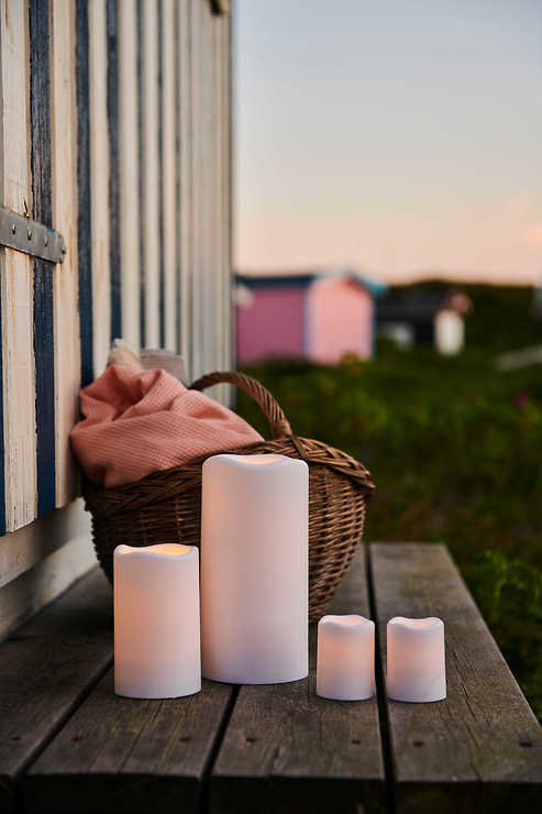 Sirius LED Kerze Storm Mini outdoor 2er Set 5x6,5cm Kunststoff weiß - Thumbnail 3