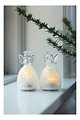 Sirius LED Glass Angels Frozen Angels Set de 2 pilas de 9cm blancas - Thumbnail 1