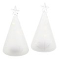 Sirius LED Glass Trees Frozen Tree Set of 2 battery operated 11.5cm white - Thumbnail 2