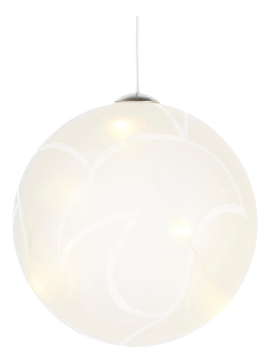 Sirius Leuchtkugel Frozen Ball batteriebetrieben 8 LED 10cm weiß - Thumbnail 2