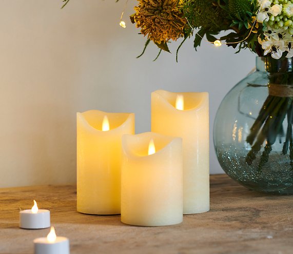 forhåndsvisning Maestro Tilstand Sirius LED Candle Sara Exclusive Set of 3 Battery cream to buy |  homeliving.de