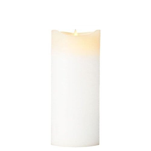 Vela LED Sirius Sara Exclusiva 10 x 25 cm blanca