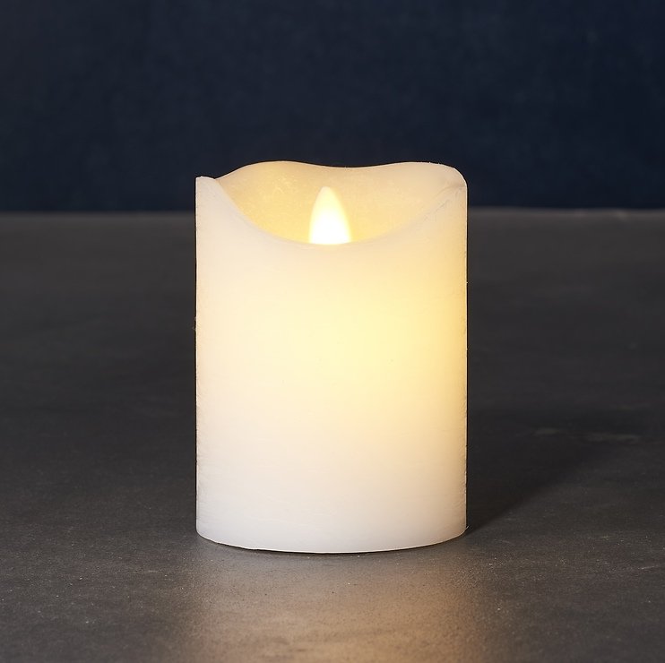 Świeca LED Sirius Sara Exclusive 7,5x10cm biała - Thumbnail 1