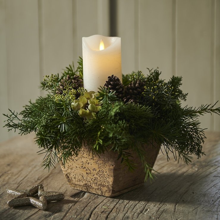 Świeca LED Sirius Sara Exclusive 7,5x15cm biała - Thumbnail 2