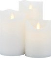Sirius LED candle Sara rechargeable set of 3 7.5 cm white - Thumbnail 2