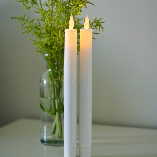 Sirius LED stick candle Sara set of 2 rechargeable 2 x 25 cm white