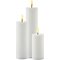 Sirius LED candle Smilla set of 3 rechargeable 5 x / 10 / 15 / 20 cm white