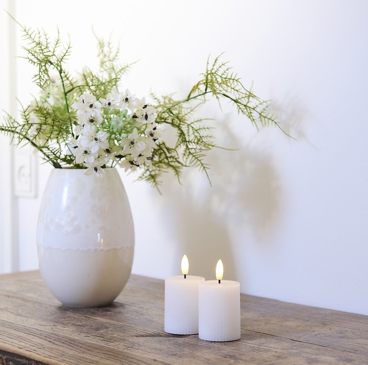 Sirius LED świeca Smilla Mini zestaw 2 5x6,5cm ładowalna biała - Thumbnail 3