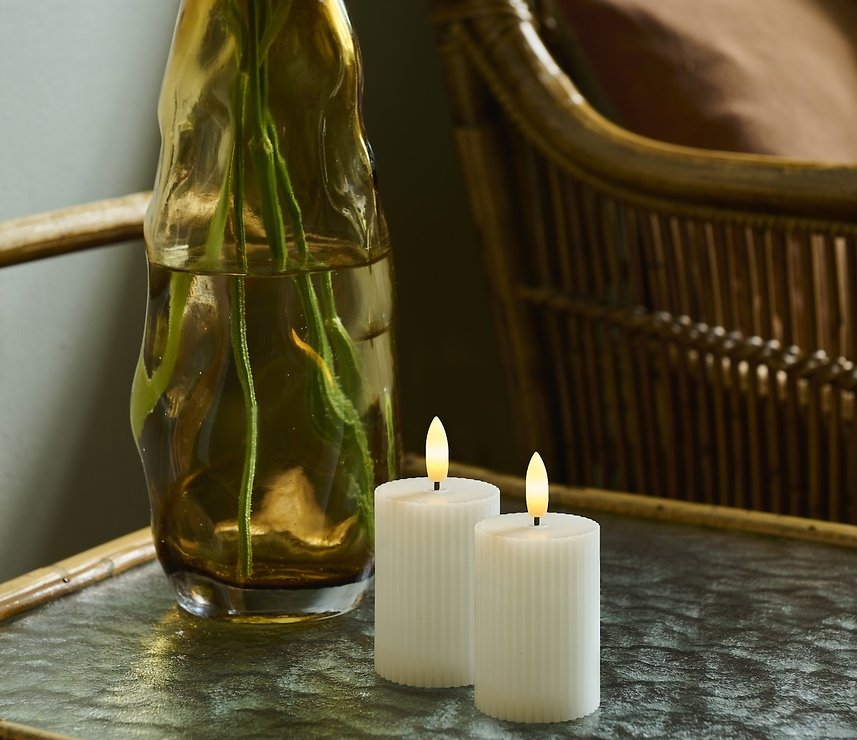 Sirius LED świeca Smilla Mini zestaw 2 5x6,5cm ładowalna biała - Thumbnail 1