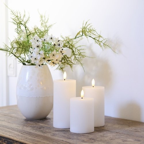 Sirius LED świeczka Smilla zestaw 3 7,5x10/12,5/15cm ładowalna biała