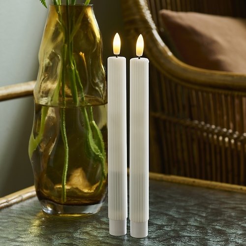 Sirius LED Stick Candle Smilla Set di 2 ricaricabili 2 x 25 cm bianco