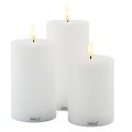 Sirius LED Kerzen Sille 3er Set 7,5 cm wiederaufladbar weiß - Thumbnail 1