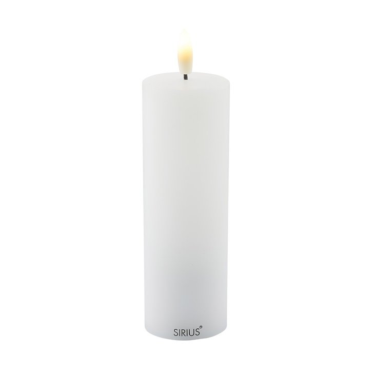 Vela LED Sirius Sille recargable 5 x 15 cm blanca - Thumbnail 1