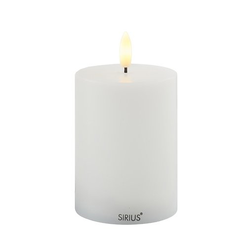Sirius LED Kerze Sille 7,5 x 10 cm wiederaufladbar weiß