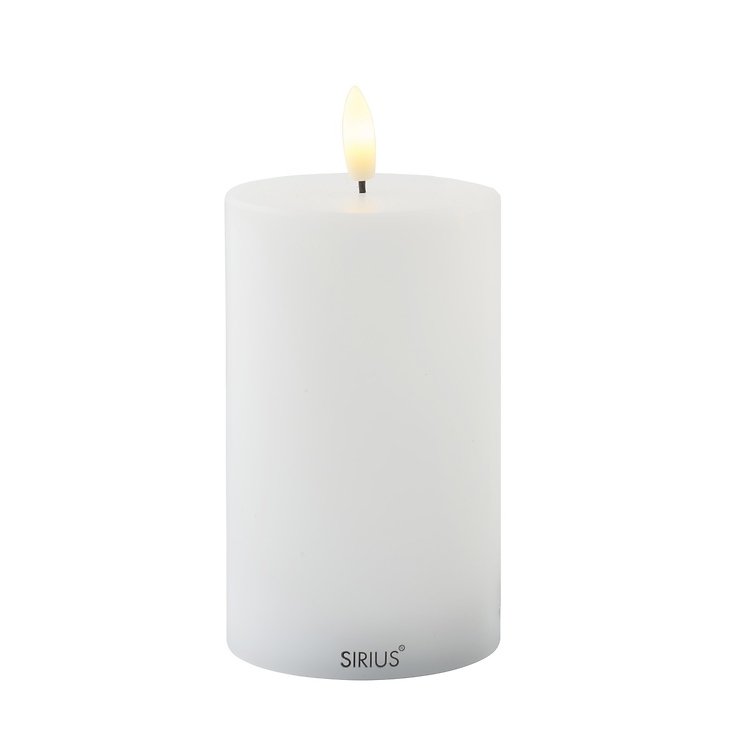 Sirius LED Candle Sille rechargeable 7,5 x 12,5 cm blanc - Thumbnail 2