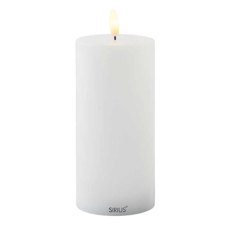 Sirius LED Candle Sille rechargeable 7,5 x 15 cm blanc - Thumbnail 1