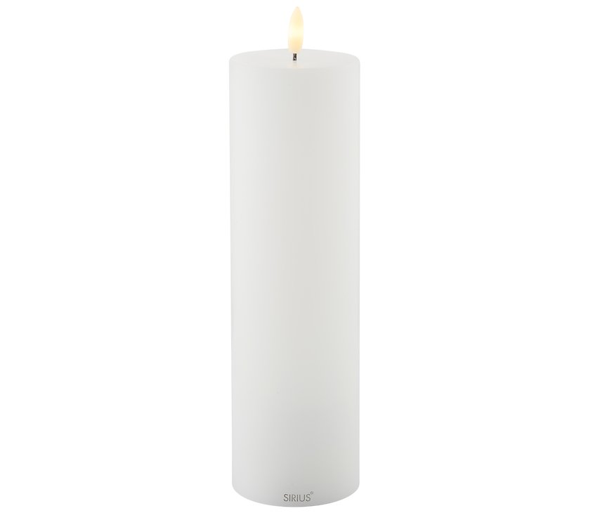 Sirius LED Candle Sille rechargeable 7,5 x 25 cm blanc - Thumbnail 1
