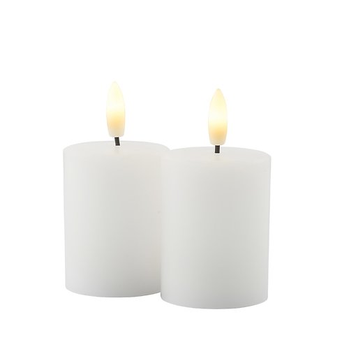 Sirius LED Candle Sille Mini Set of 2 rechargeable 5 x 6.5 cm white