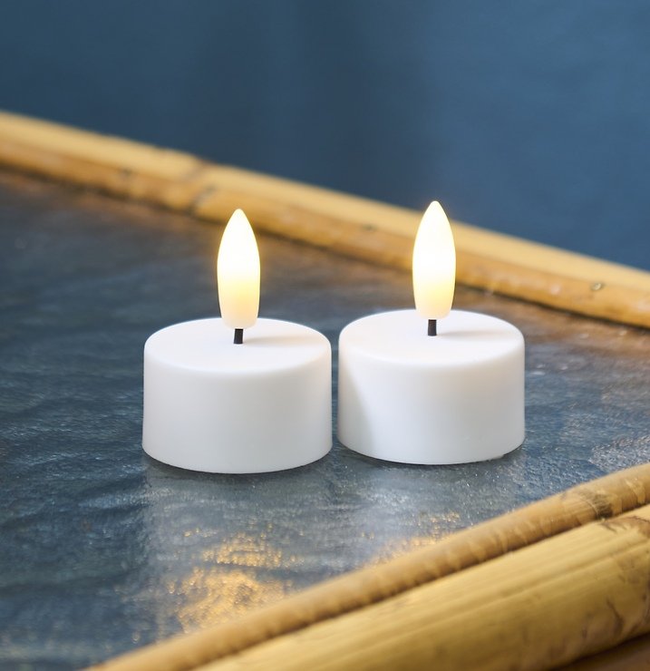 Sirius LED luz de té Sille 4 x 2,2 cm recargable juego de 2 blanco - Thumbnail 2