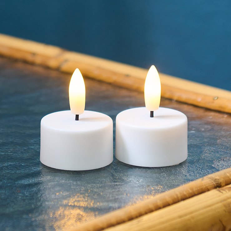 Sirius LED luz de té Sille 4 x 2,2 cm recargable juego de 2 blanco - Thumbnail 4