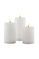 Sirius LED Candles Sille Exclusive Set of 3 7,5 cm white - Thumbnail 1