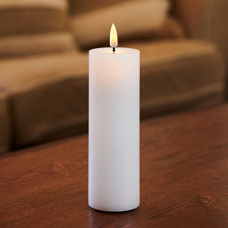 Vela LED Sirius Sille Exclusive 5 x 15 cm blanca - Thumbnail 1