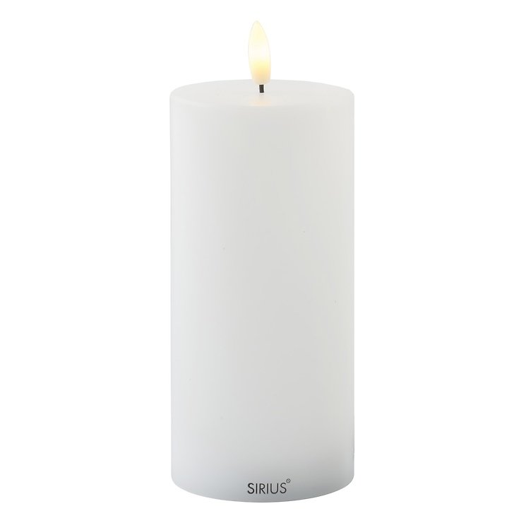 Sirius LED Candle Sille Exclusive 7,5 x 15 cm white - Thumbnail 1