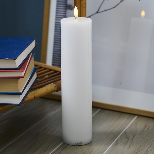 Świeca LED Sirius Sille 7,5x30cm biała