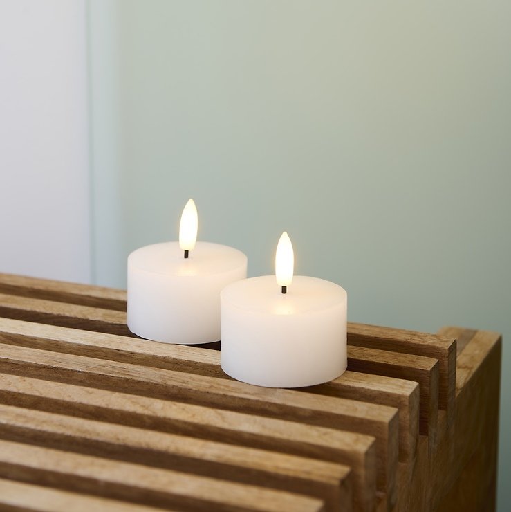 Sirius LED tealight Sille telecomandato 6 x 3,4 cm set di 2 bianco - Thumbnail 1