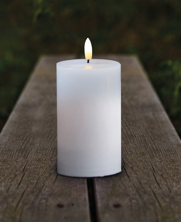 Sirius LED Kerze Sille Outdoor 7,5 x 12,5 cm weiß - Thumbnail 2