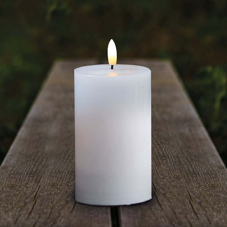 Sirius LED sviečka Sille Outdoor 7,5 x 12,5 cm biela - Thumbnail 1