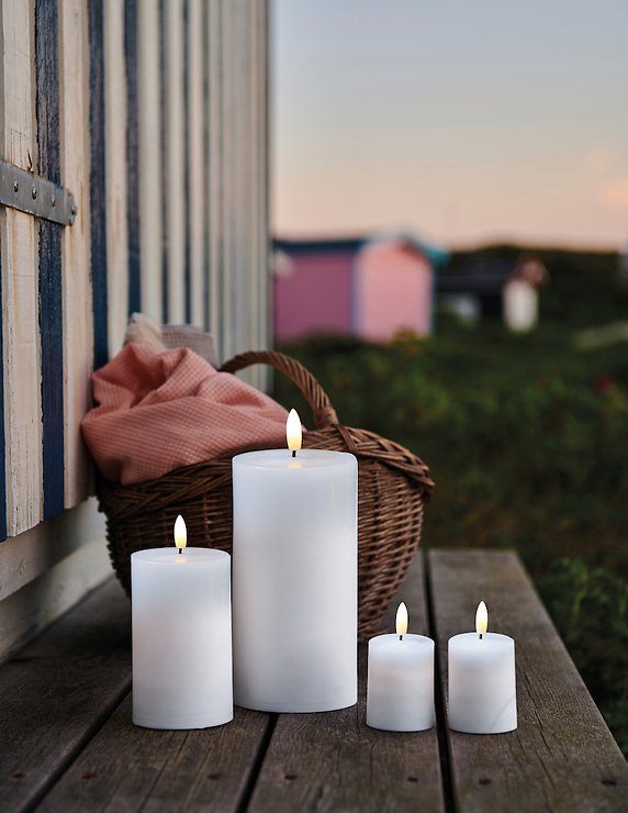 Świeca LED Sirius Sille Outdoor zestaw 2 5x6,5cm biała - Thumbnail 3