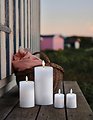Sirius LED Candle Sille Outdoor 5 x 6,5 cm white Set of 2 - Thumbnail 2