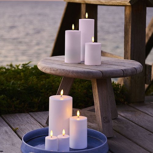 Sirius LED Candle Sille Outdoor 5 x 6,5 cm white Set of 2