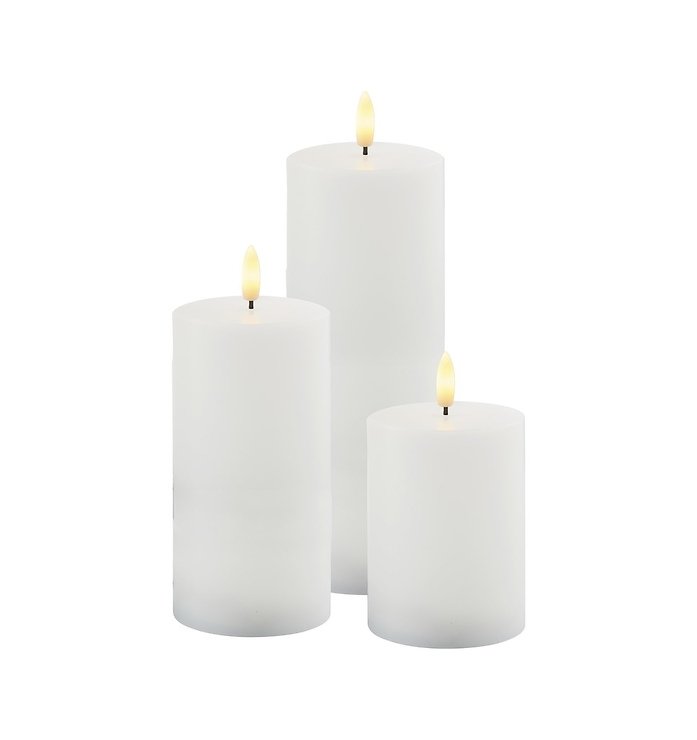 Sirius LED Candles Sille Outdoor Zestaw 3 świec 7,5 cm biały - Thumbnail 2