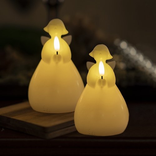 Sirius LED Vela Angel Lucia Set de 2 10cm Cera Blanca