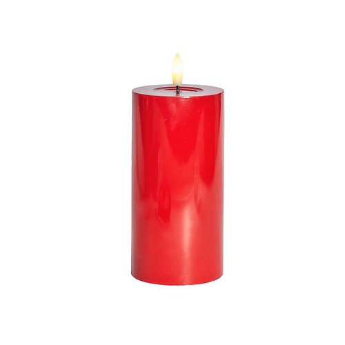 Sirius LED Kerze Sille Lack 15 cm Rot
