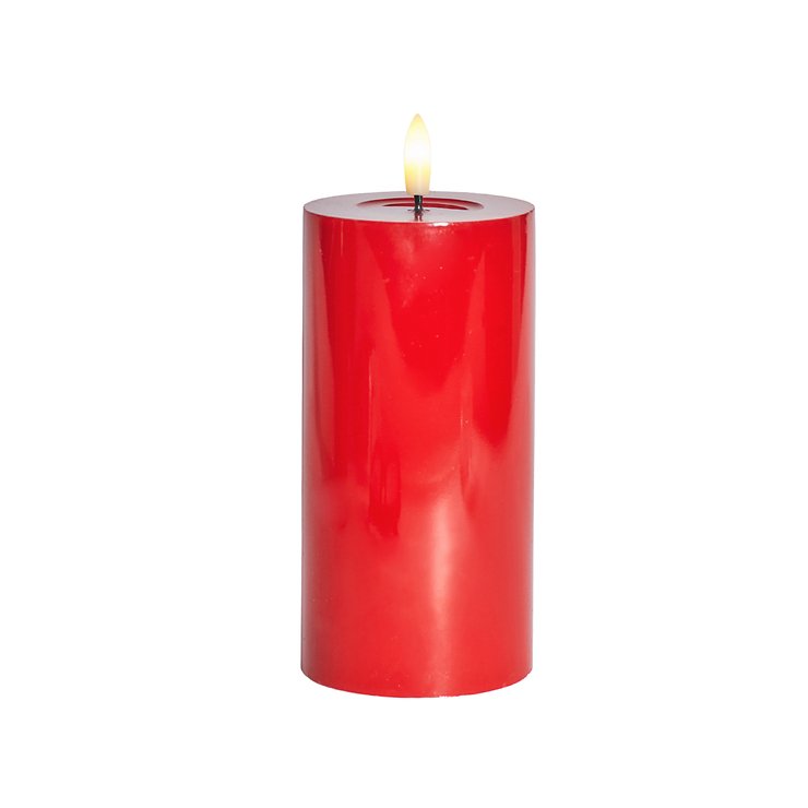 Świeca LED Sirius Sille lakier 15 cm czerwona - Thumbnail 2