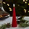 Candela LED Sirius Sille laccata 17 cm Avorio