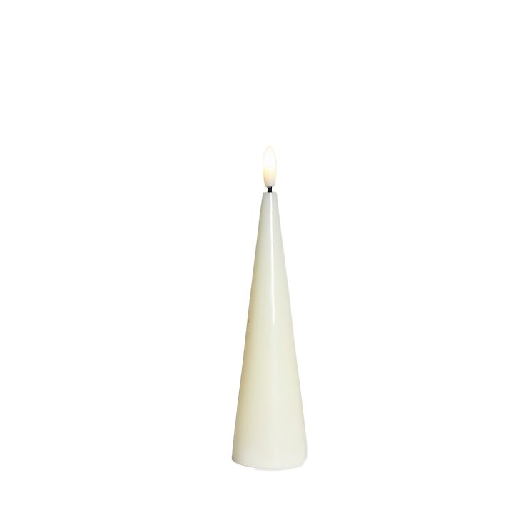Sirius LED Kegelkerze Sille Lack Ivory 17 cm warmweiß - Pic 1