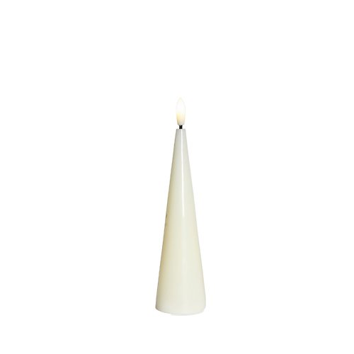 Sirius LED Kegelkerze Sille Lack Ivory 17 cm warmweiß