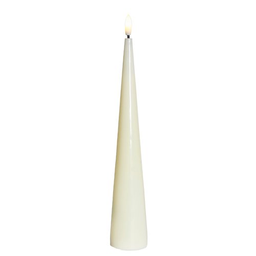 Sirius LED Kegelkerze Sille Lack Ivory 26 cm warmweiß