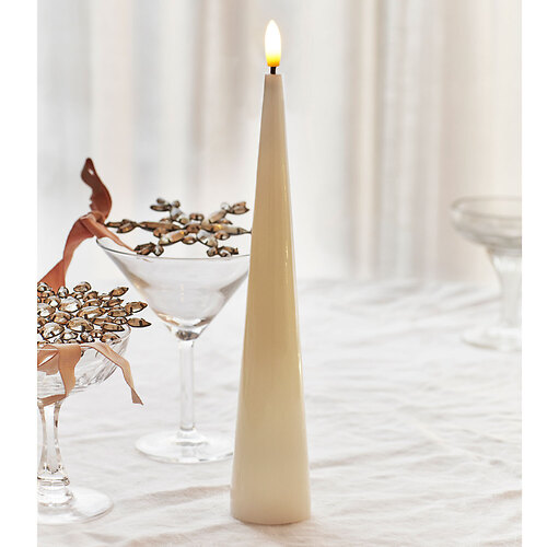 Sirius LED Kegelkerze Sille Lack 26 cm Ivory