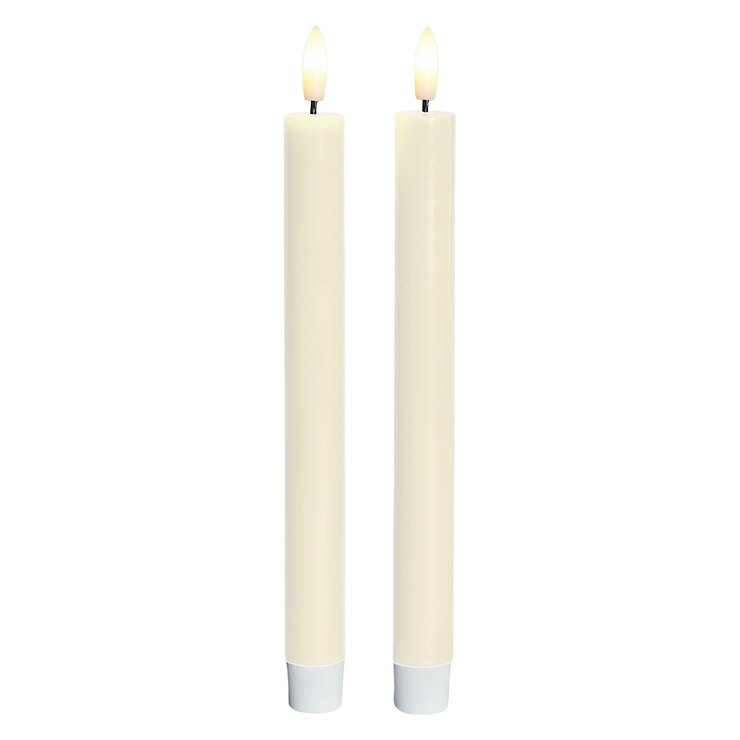 Sirius LED Stick Candle Sille Lacquer Zestaw 2 świec 20 cm kość słoniowa - Thumbnail 2