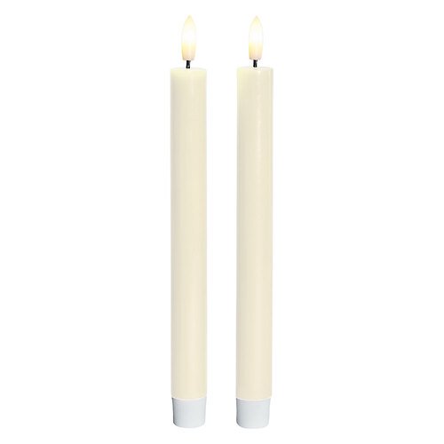 Sirius LED Stabkerze Sille Lack 2er Set 20 cm Ivory